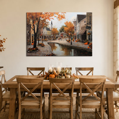 Automne, art mural sur toile citrouille, automne