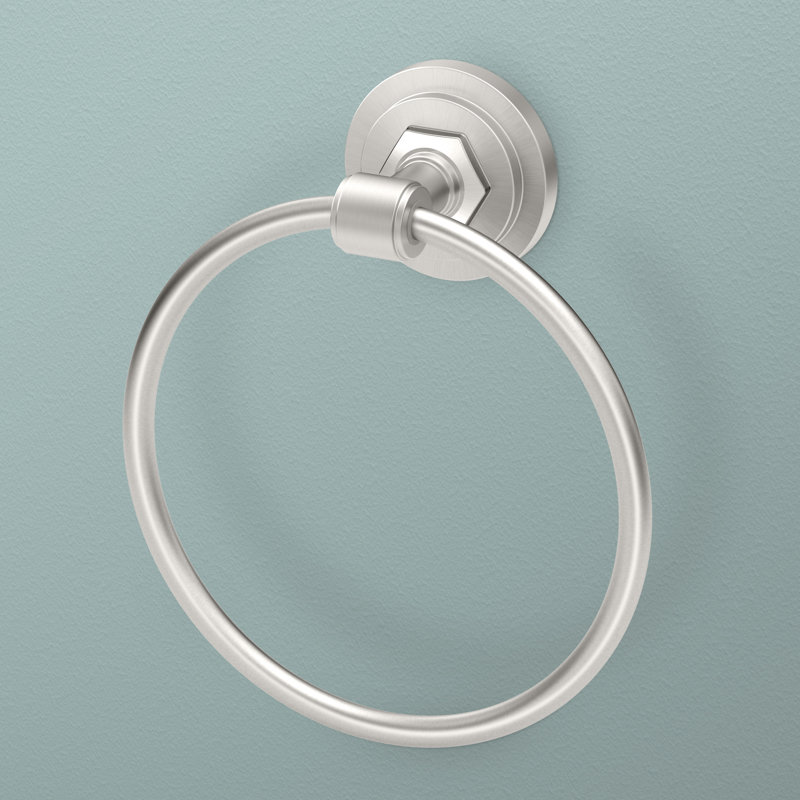 Lizzie Towel Ring, Brushed Nickel
