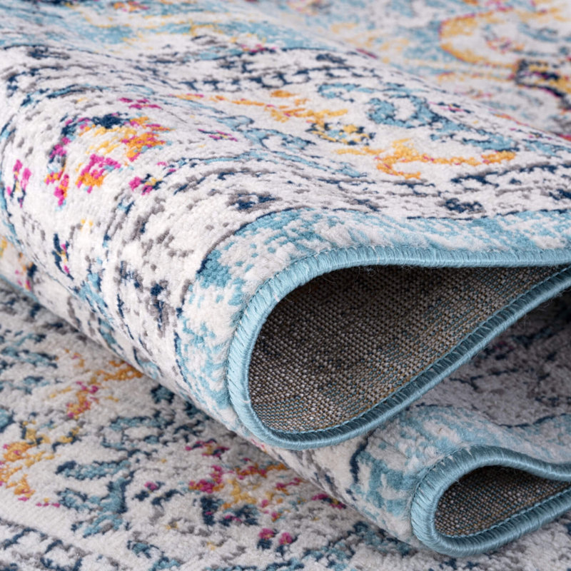 Marrakech Vintage Rugs in Multicolour | 410, Rectangle 80 x 150cm