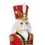 Statue traditionnelle de casse-noisette avec tambour et socle en coffret-cadeau, décoration de Noël en oxyde de magnésium préilluminée