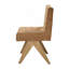 Chaise en chenille et chêne chocolat (ensemble de 2)