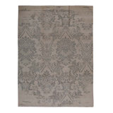 Handmade Cotton and Wool Floral Area Rug