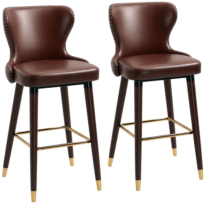 Jenaye Upholstered Counter Stool, Brown