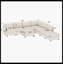 Canapé modulaire flexible en tissu modulaire avec rangement, canapé-lit convertible pour le salon