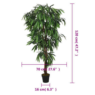 Faux Mango Tree in Pot