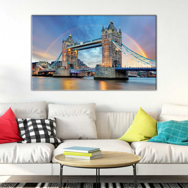 « london tour bridge », reproduction d’impression sur toile, H 18 po x l 30 po x P 1 po