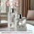 7.5" Fluted Opening Reflective Silver Ceramic Vase-2122867291