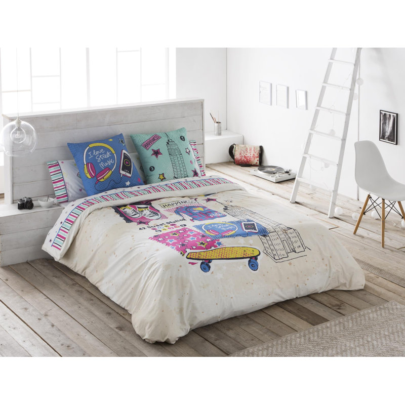 Parkland Geometric Shapes Duvet Cover Set with Pillowcases Included, 220 x 240 cm - 1 Pillowcase (45 x 45 cm)
