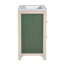 Armoire de salle de bain en bois, meuble-lavabo avec lavabo en céramique et 2 tiroirs, armoire d'appoint
