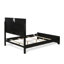 Ensemble de chambre à coucher 3 pièces Nella avec grand lit capitonné et 2 tables de chevet modernes Mid Century-1921533545