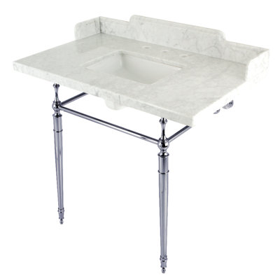 Rectangular Bathroom Sink with Overflow