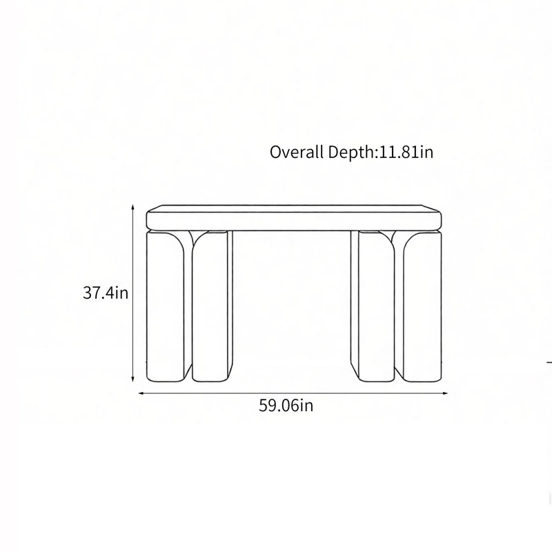 Burnell, 37.4" H x 59.06" W x 11.81" D