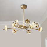 12 - Light LED Sputnik Modern Linear Chandelier