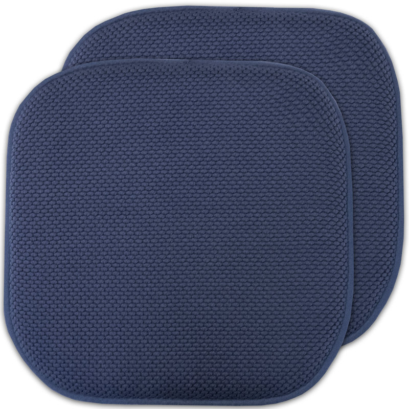 Coussins de chaise antidérapants Honeycomb, Marine, Paquet de 2