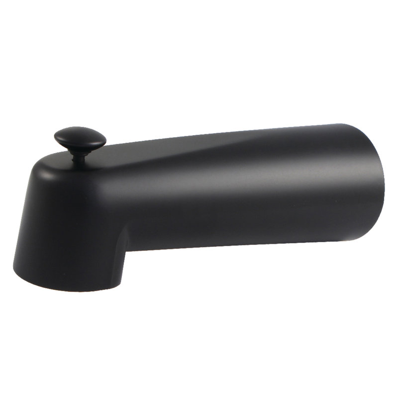Kingston Brass Shower Scape 7-Inch Diverter Tub Spout, Matte Black
