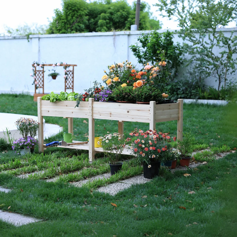 Raised Garden Bed, Beige