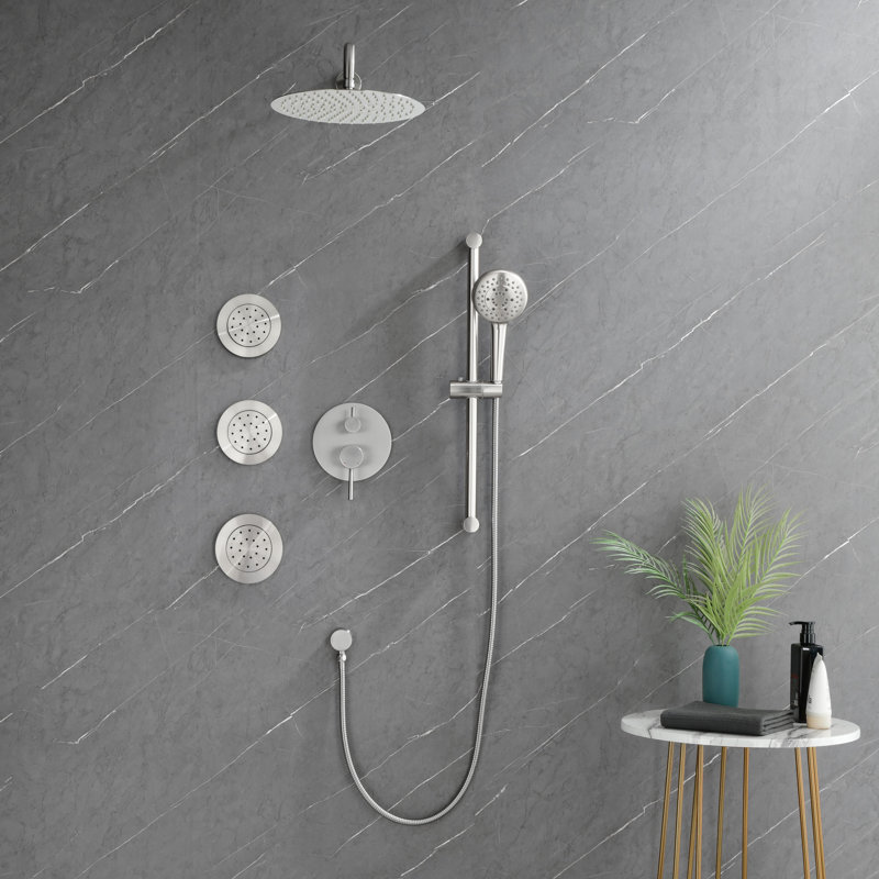 Système de douche complet, Nickel brossé