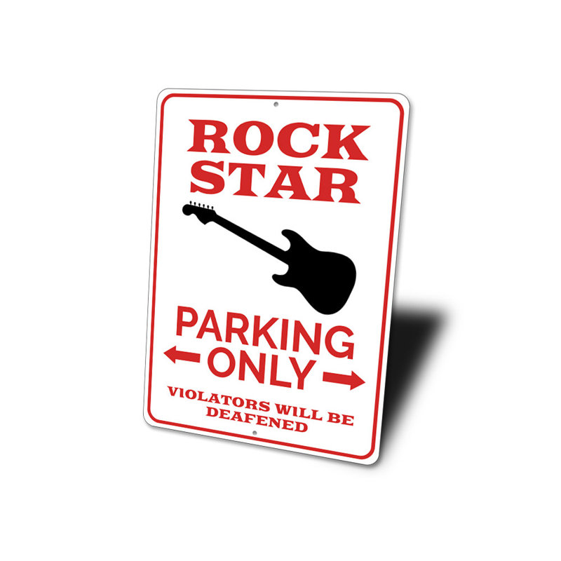 Enseigne Rock Star, H 14 po x l 10 po x P 0,04 po
