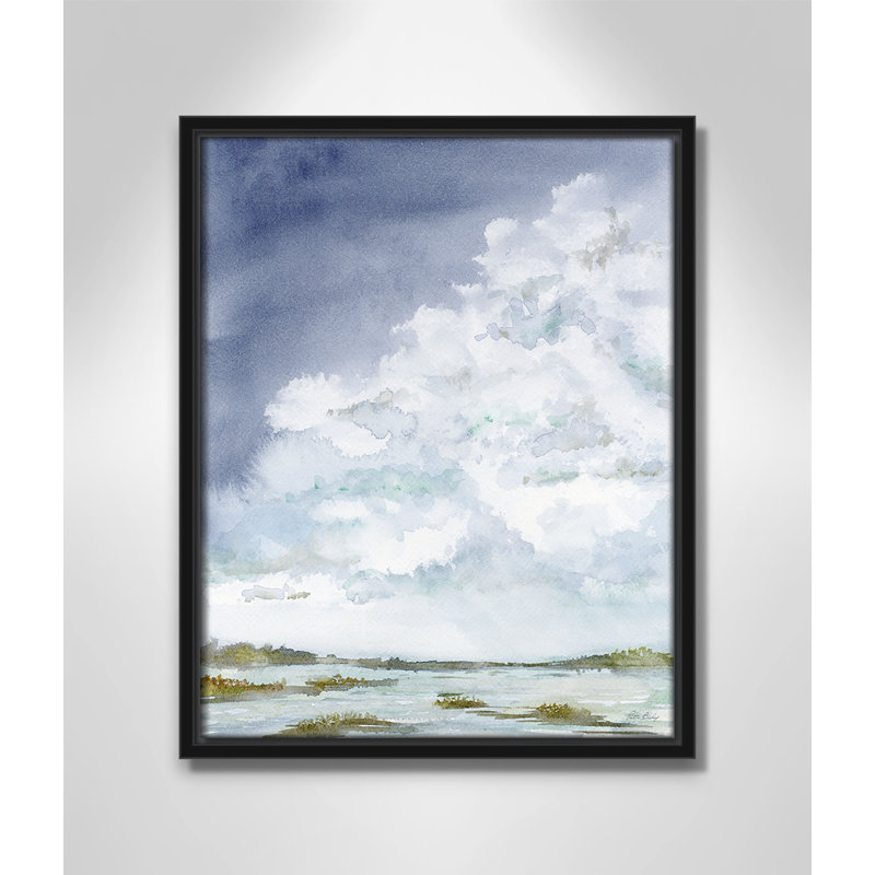 «Clouds Left Print» par Patti Bishop, Noir, H 15,5 po x l 12,5 po