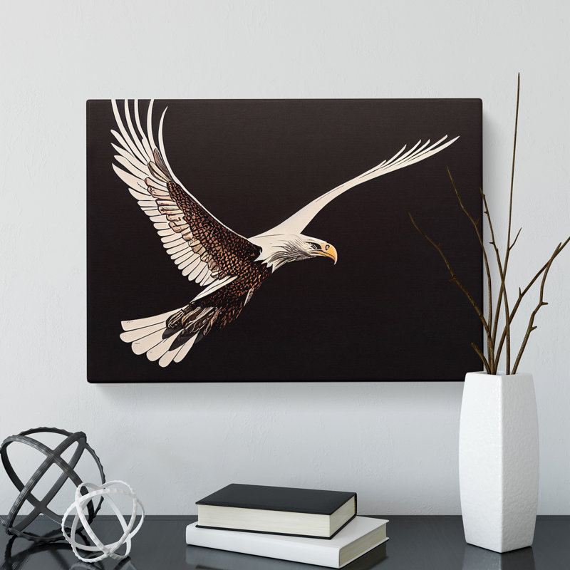 Delightful Eagle Bird - Wrapped Canvas Print, 40cm H x 60cm W x 3cm D