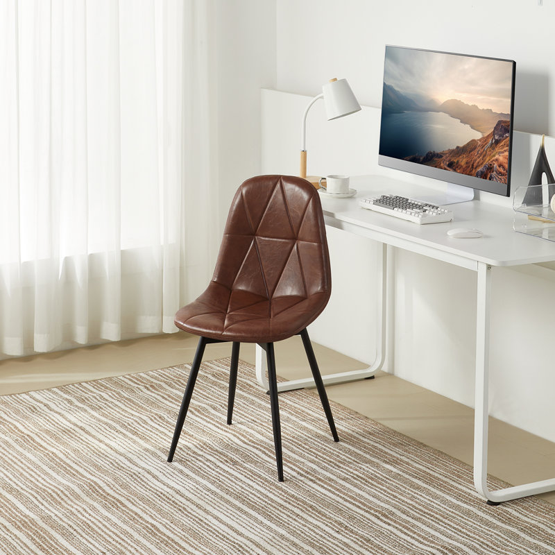 47cm H Upholstered Side Chair in Brown