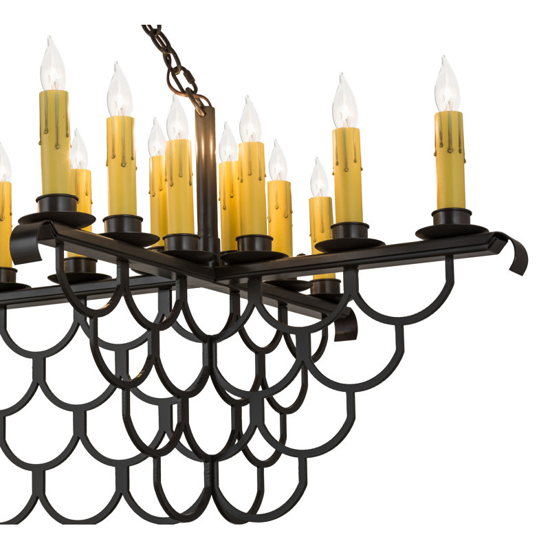 Lustre géométrique 23 lumières unique Huges