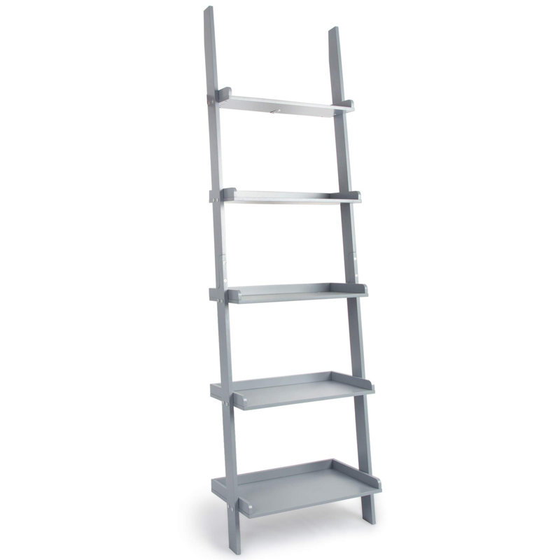 189cm H x 56cm W Ladder Bookcase, Grey
