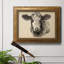 «Charcoal Cow I», peinture sur toile encadrée