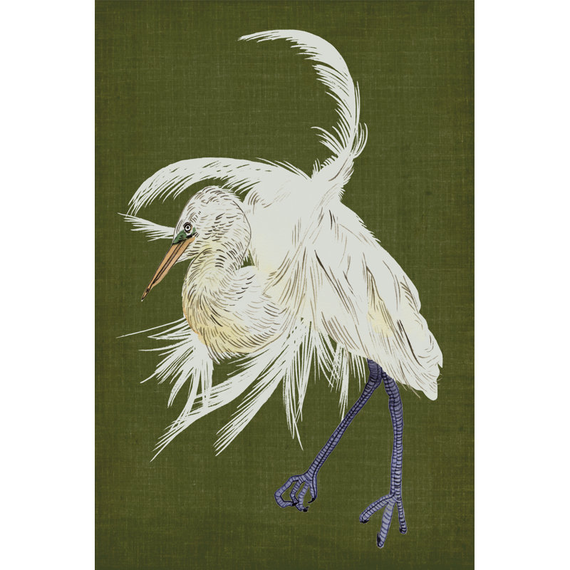 «Heron Plumage II» par Melissa Wang - impression sur toile tendue, H 12 po x l 8 po x P 1,25 po