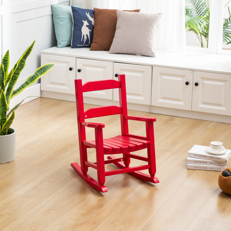 Chaise berçante pour enfants Danniell, Rouge