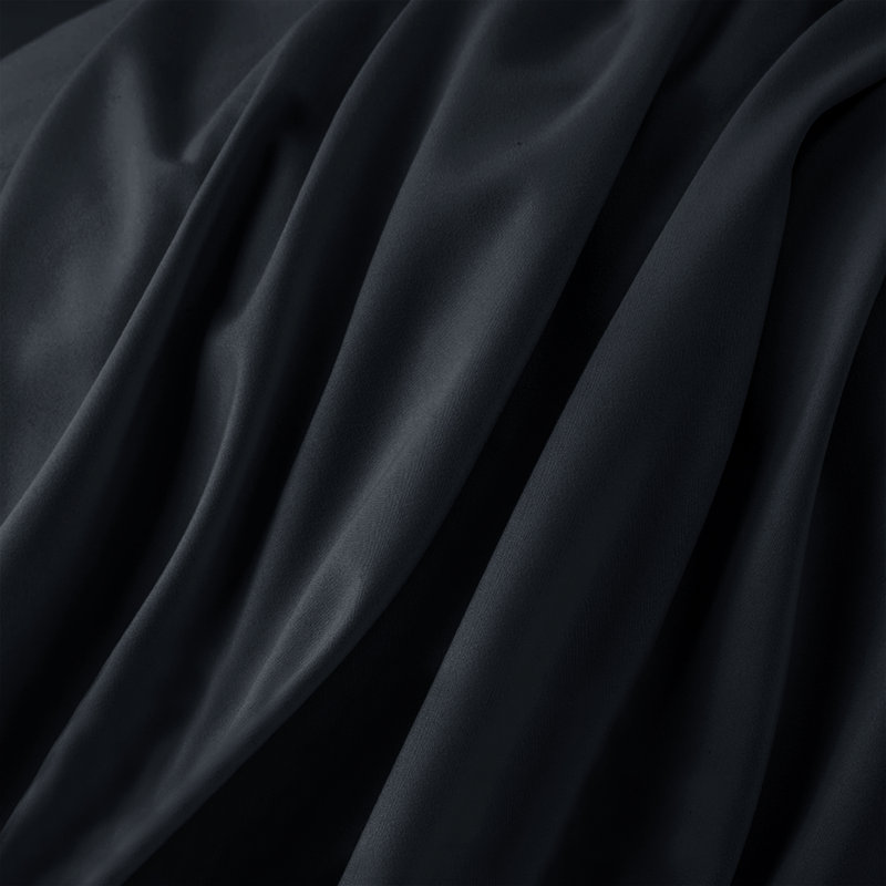 Laurne 200 Thread Count Microfiber Brushed Deep Fitted Bed Sheet, Black, Single (3')