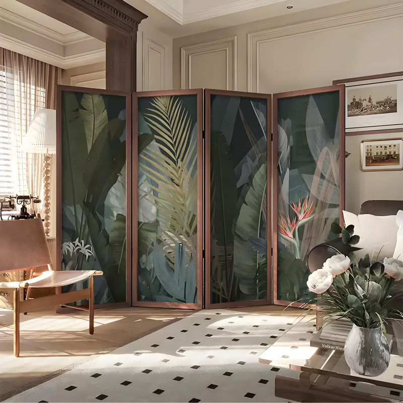 Tropical Leaf Screen, 74.8" H x 78.74" W x 1.57" D