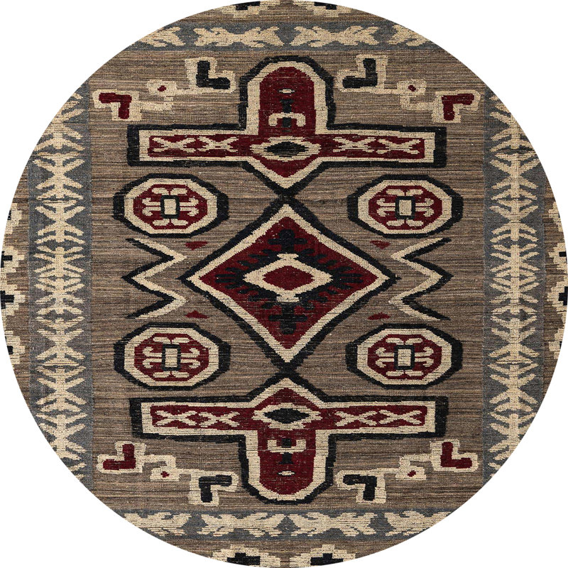 Abstract Indoor Rug, Round 3'