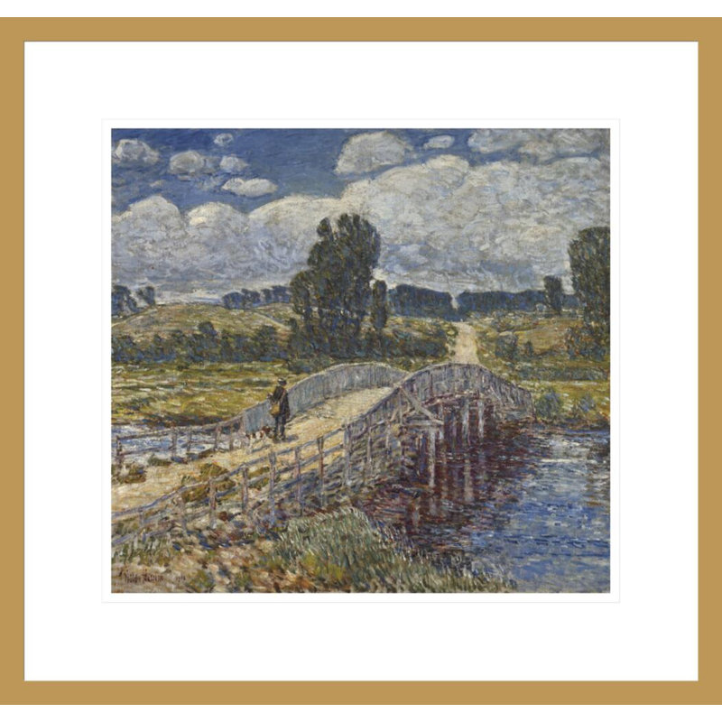 «Bridge at Old Lyme» par Childe Hassam - impression giclée encadrée, H 17,75 po x l 18,64 po