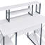 Bureau blanc et noir avec tablettes ouvertes et huche-489722175