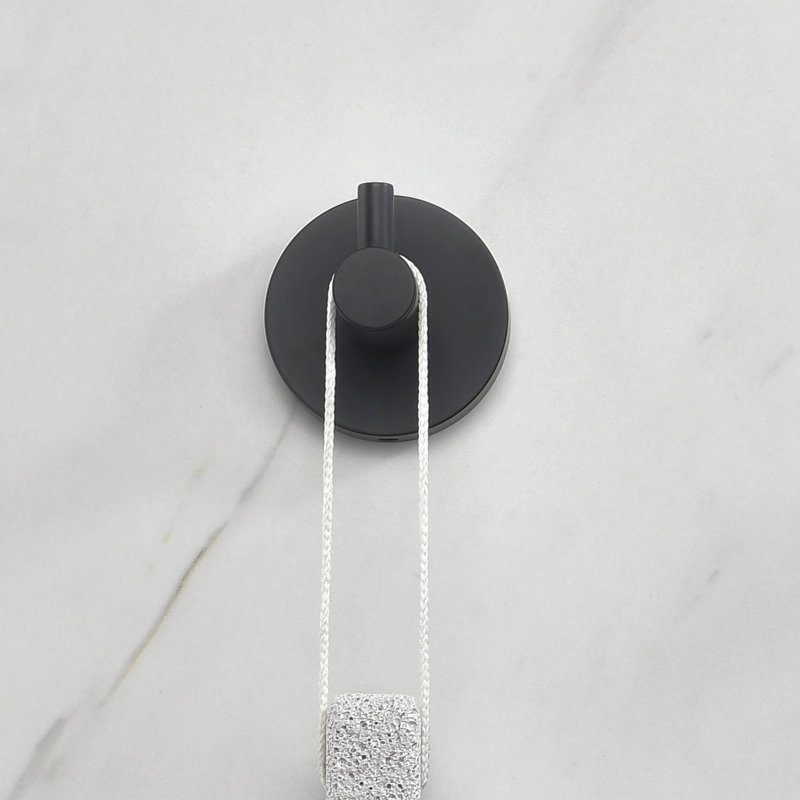 Wall Mounted Robe Hook, Matte Black