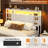 Wood Headboard with Led Lights & Charging Station-116602251-116602357