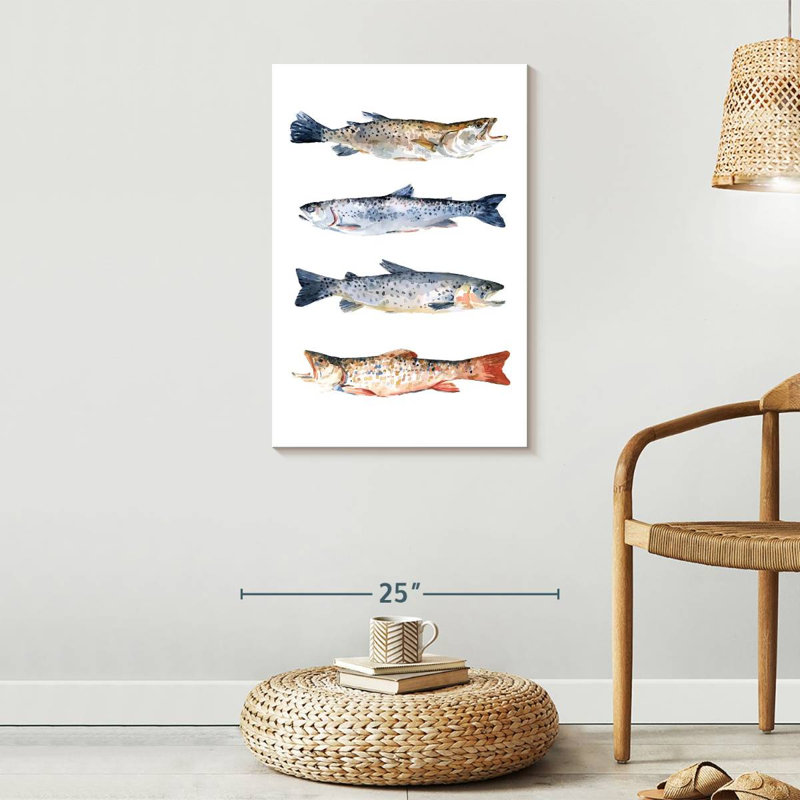 Stacked Trout I, 30" H x 20" W