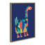 «Mid Century Modern Dino Blue» par Rachel Lee 3 Birdies Studio, reproduction d'art sur toile encadrée