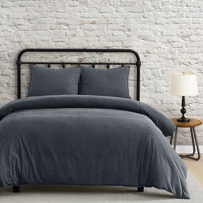 Cotton Canvas Stonewashed Duvet Cover Set