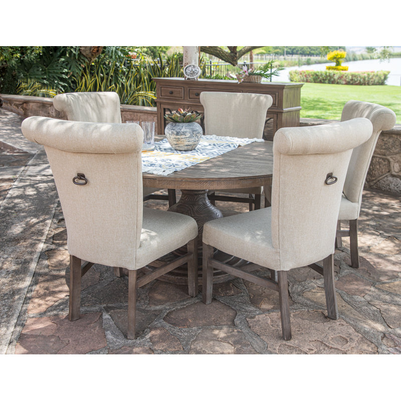 Bonanza Pine Round Solid Wood Dining Table