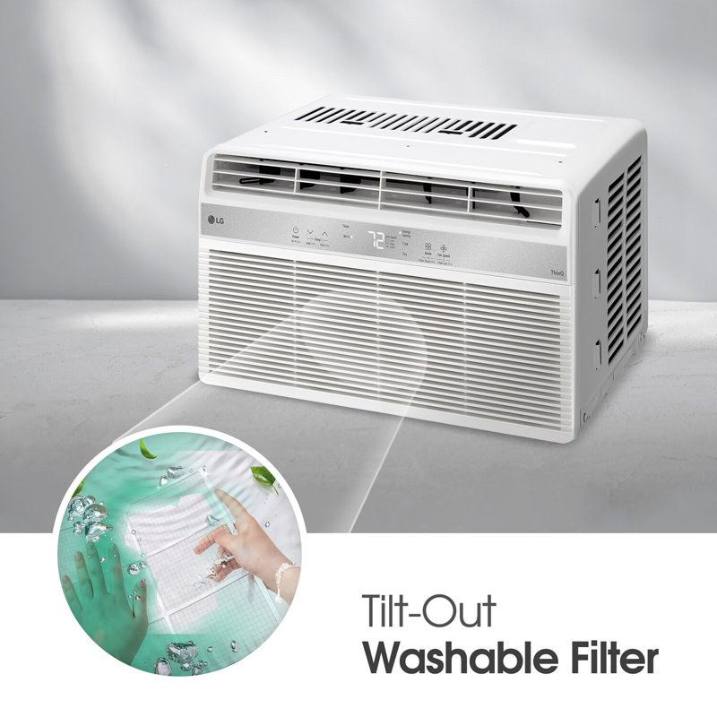 LG 6,000 BTU White Window Air Conditioner with Remote