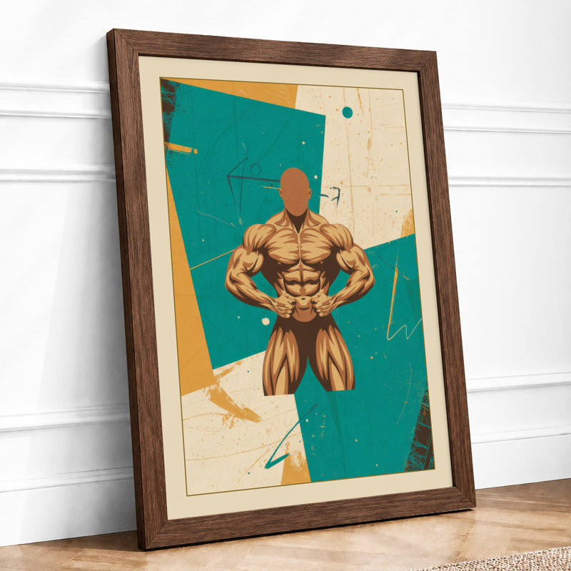 Champion Stance Art Deco - Print, A4 - 29.7 x 21.0 cm, Walnut