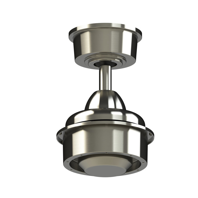 Wrap Custom Indoor/Outdoor Ceiling Fan DC Motor - Brushed Nickel, Brushed Nickel