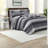 Premium 8-piece King Bedding Sets, Black Multi, Modern Cotton Comfort