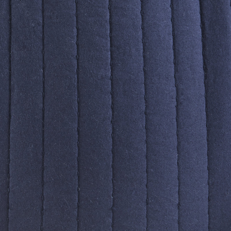 Camila Navy Square 100% Cotton Blend Pillow Euro Sham, Navy