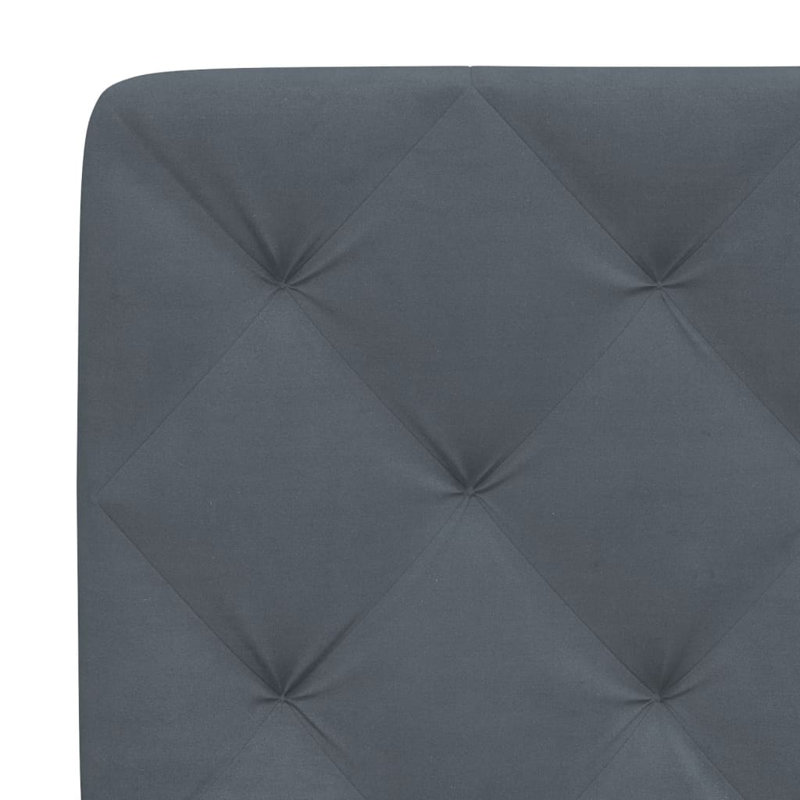 vidaXL Headboard Cushion Piran Dark Grey 152 cm Velvet, Dark Gray, Queen