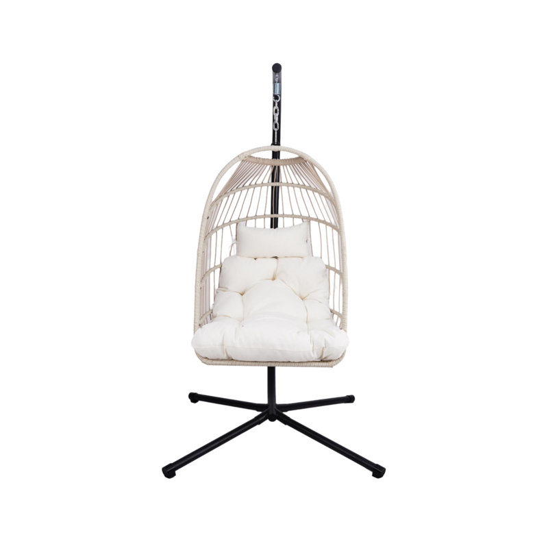 Balancelle en osier pour patio, Blanc