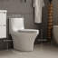 Toilette moderne une pièce, toilette standard pour salle de bain à double chasse 1,1 / 1,6 GPF, hauteur de chaise allongée-103150822