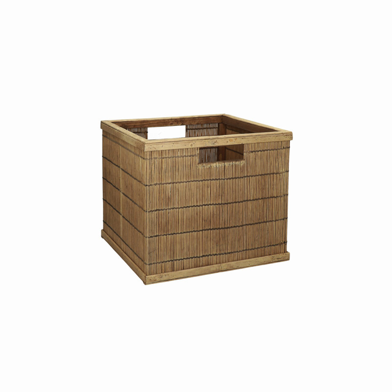 17 Stories Aliia Bamboo Basket, Brown